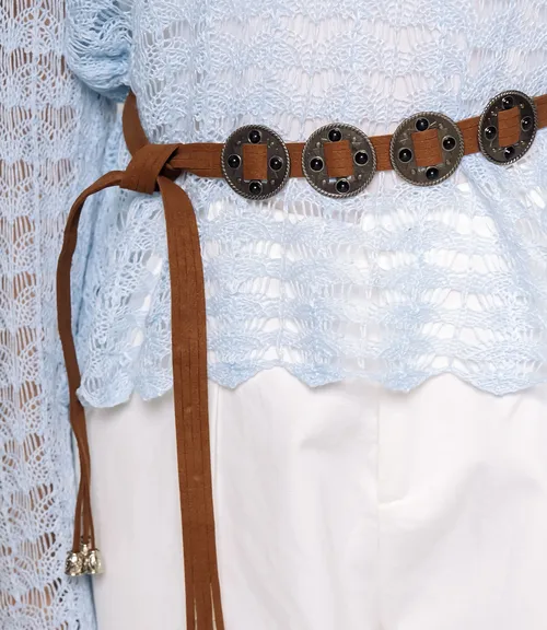 Лонгслив+топ #КТ2979, голубой