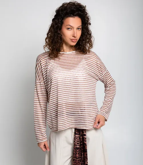 Лонгслив+топ #КТ8809 (2), коричневый