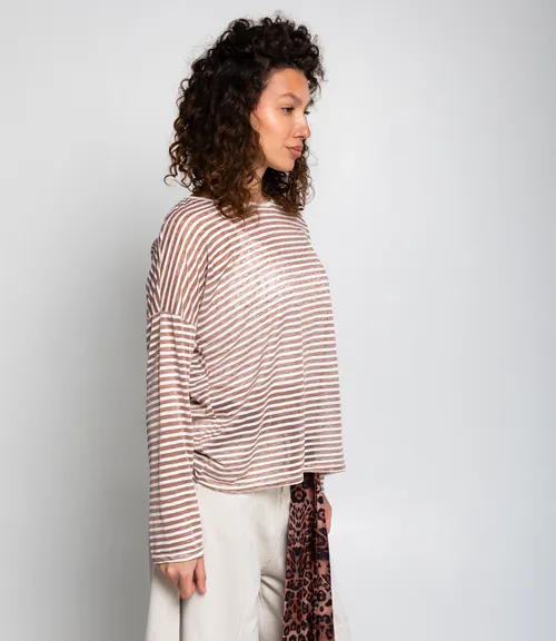 Лонгслив+топ #КТ8809 (2), коричневый