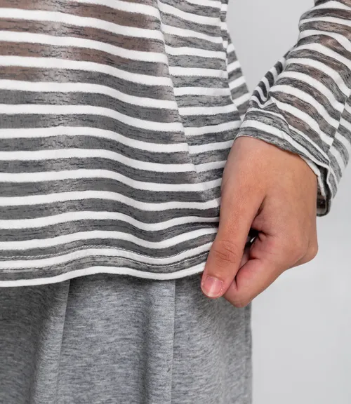 Лонгслив+топ #КТ8809 (2), серый