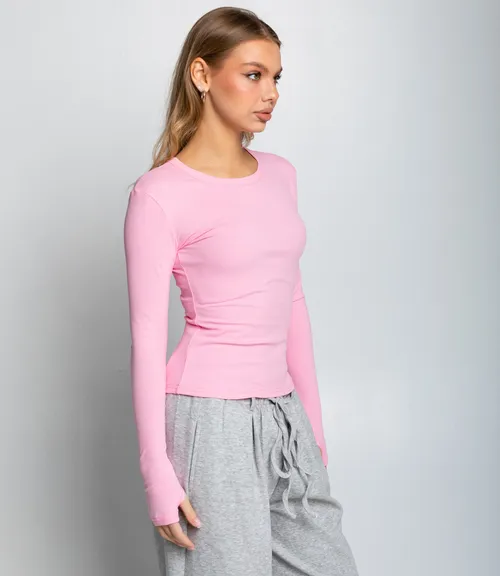 Лонгслив #КТ6889 (1), розовый