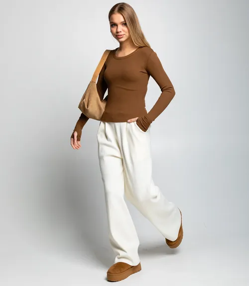 Лонгслив #КТ6889 (1), коричневый