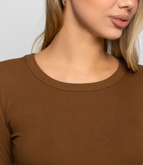 Лонгслив #КТ6889 (1), коричневый