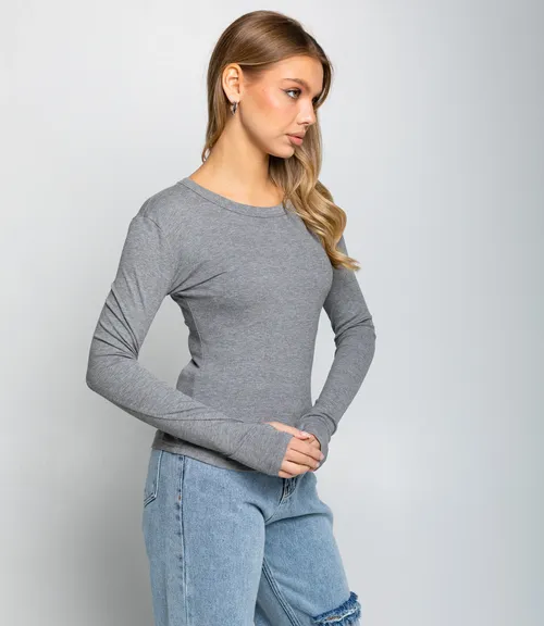 Лонгслив #КТ6889 (1), серый