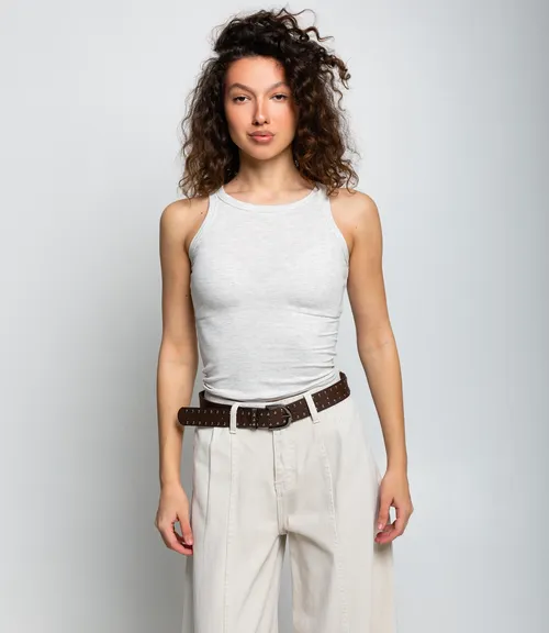 Майка #ОКТ1648, светло-серый меланж