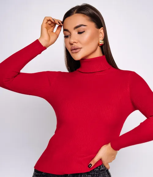 Водолазка #БШ2843, красный