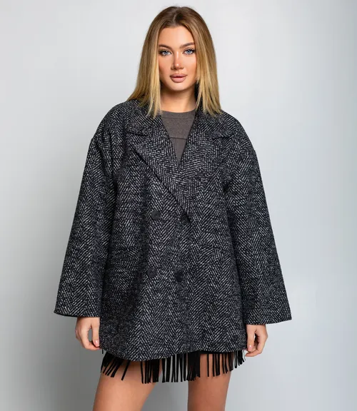 Полупальто #КТ1813 (5), тёмно-серый