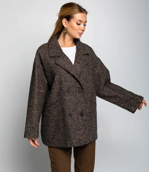 Полупальто #КТ1813 (5), коричневый