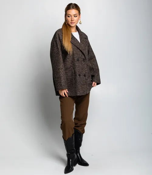 Полупальто #КТ1813 (5), коричневый