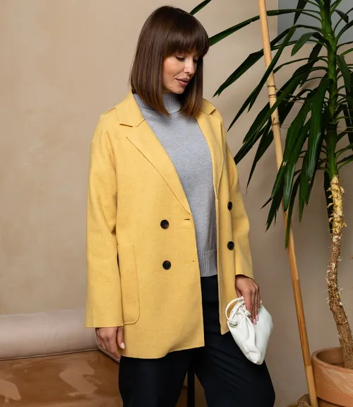 Полупальто #КТ2057 (1), горчичный