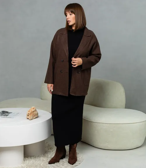 Полупальто #КТ2057 (1), шоколадный