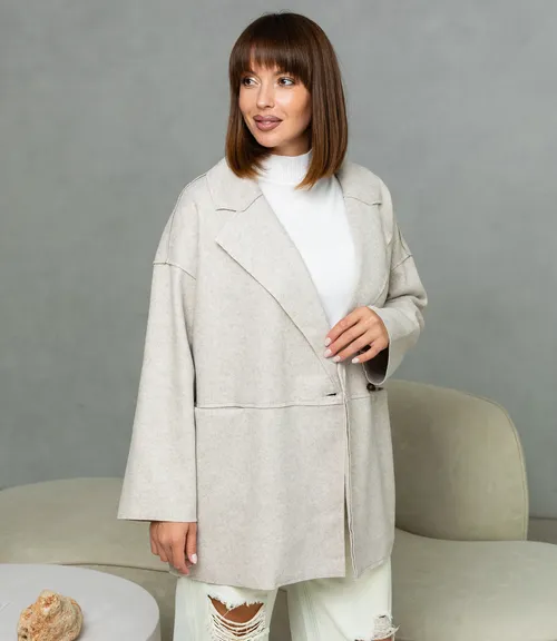 Полупальто #КТ2391 (1), светло-бежевый