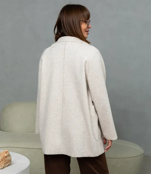 Полупальто #КТ2057 (1), светло-бежевый