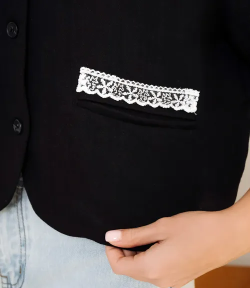 Пиджак #КТ9098, чёрный