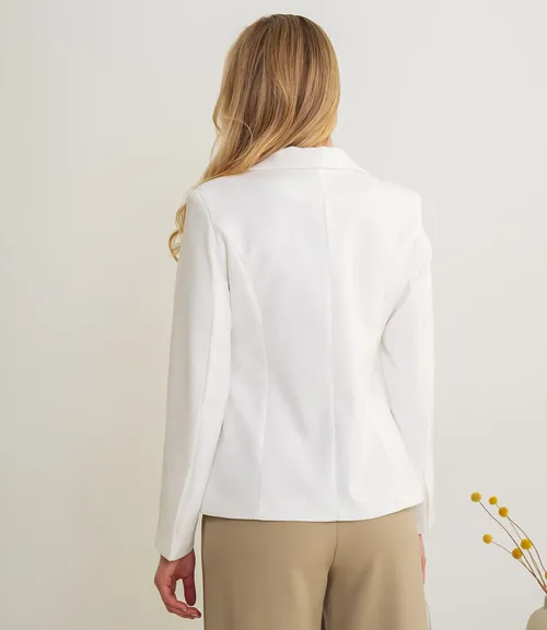 Жакет #КТ8067, белый