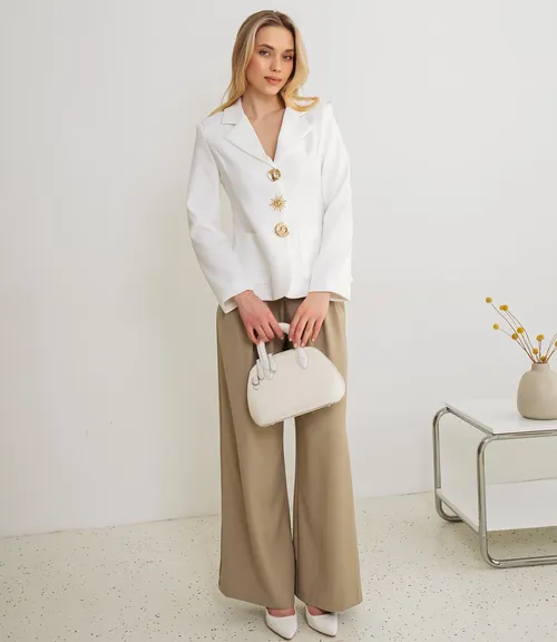 Жакет #КТ8067, белый