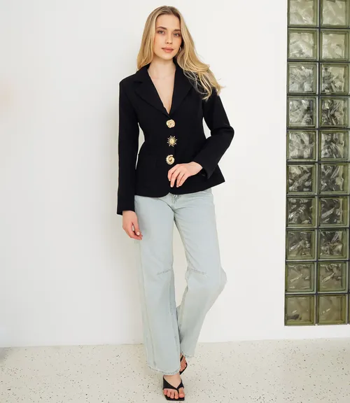 Жакет #КТ8067, чёрный