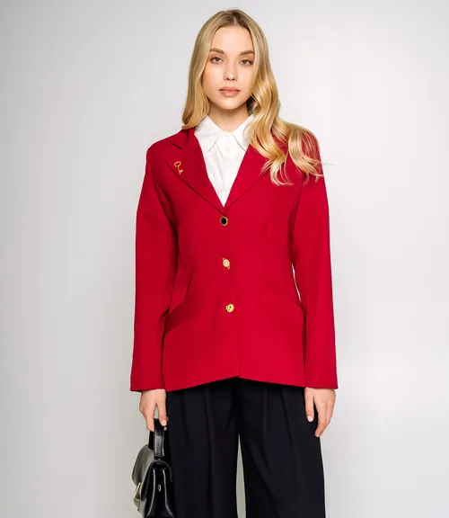 Жакет #КТ758, бордовый