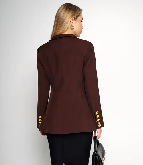 Жакет #КТ758, шоколадный