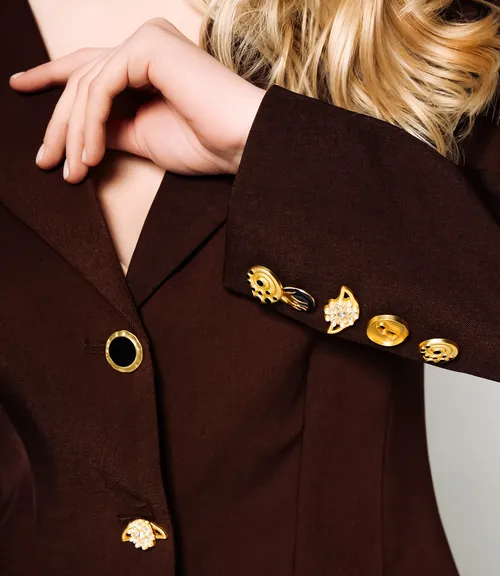 Жакет #КТ758, шоколадный