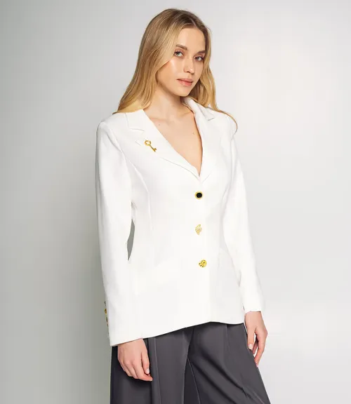 Жакет #КТ758, белый