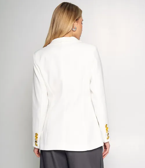 Жакет #КТ758, белый