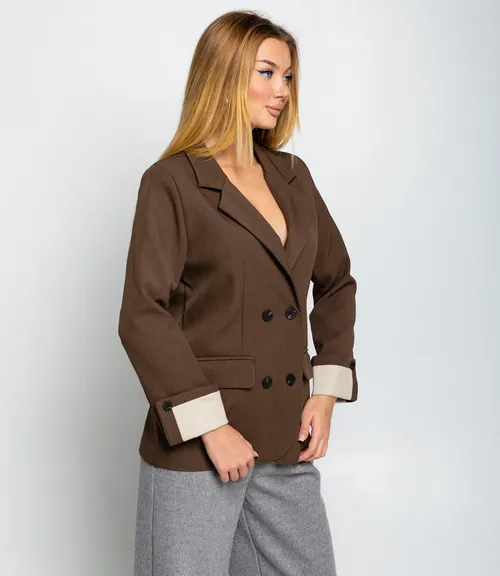 Пиджак #КТ8999, коричневый