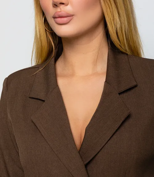 Пиджак #КТ8999, коричневый