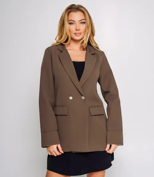 Пиджак #КТ8151 (1), тёмно-коричневый