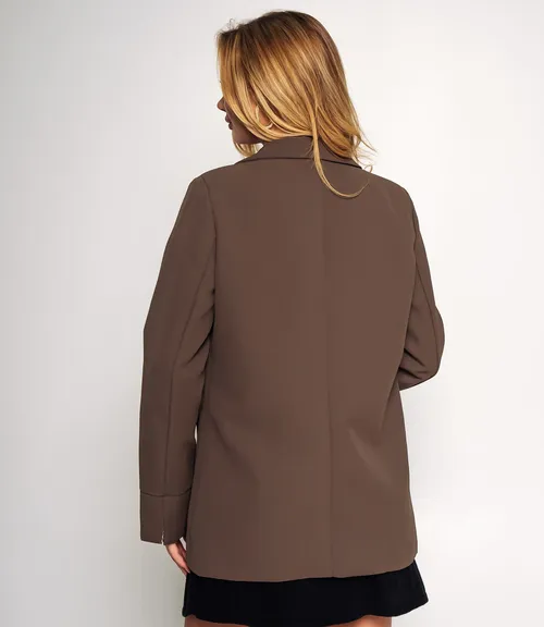 Пиджак #КТ8151 (1), тёмно-коричневый