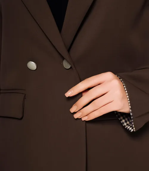 Пиджак #КТ8151 (1), тёмно-коричневый