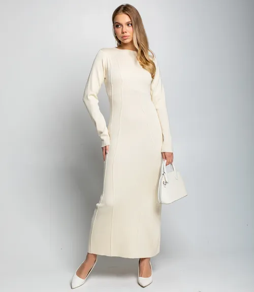 Платье #КТ25114, кремовый