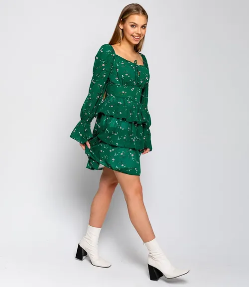 Платье #БШ1749, зелёный