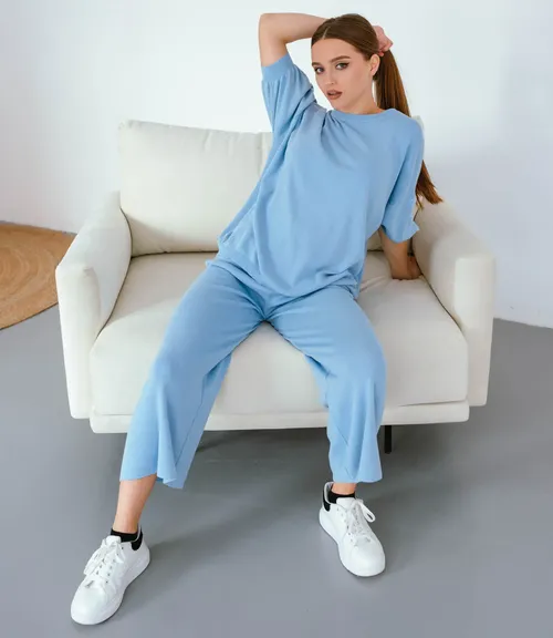 Костюм #КТ3021, голубой - фото 3