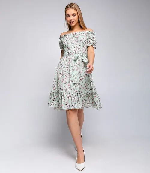 Платье #КТ6807 (3), фисташковый