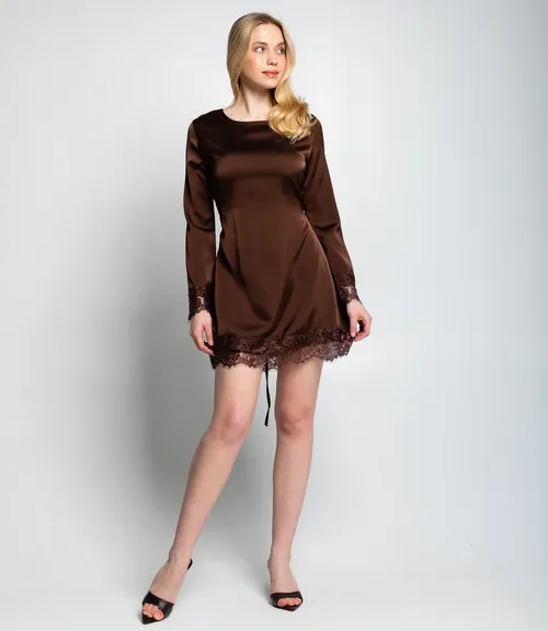 Платье #КТ982 (1), шоколадный