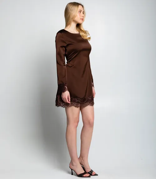 Платье #КТ982 (1), шоколадный