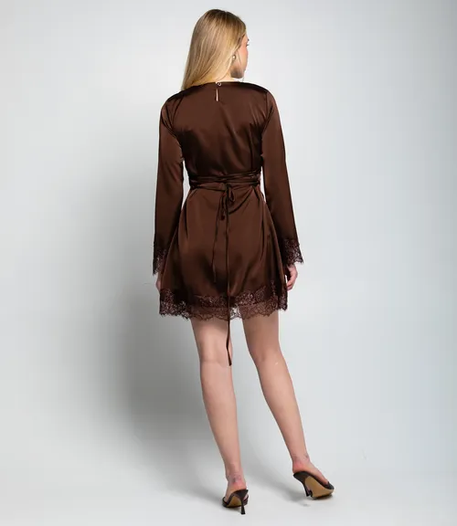 Платье #КТ982 (1), шоколадный