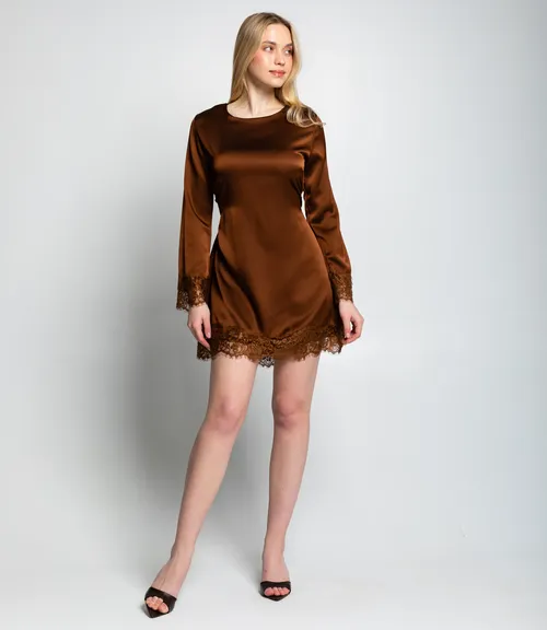 Платье #КТ982 (1), коричневый