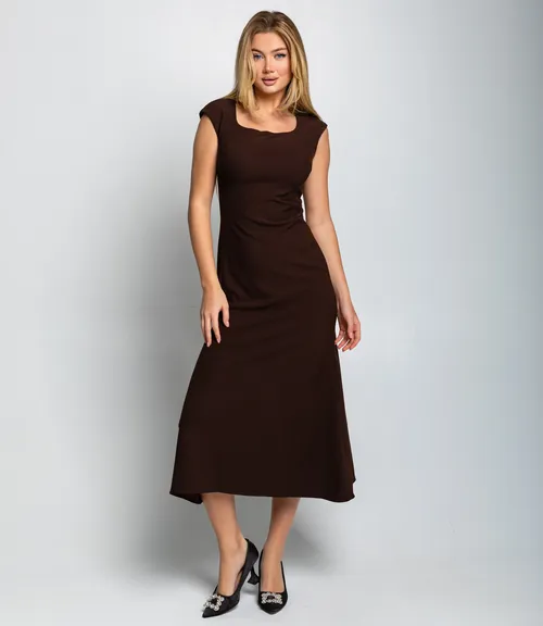 Платье #КТ3298, шоколадный