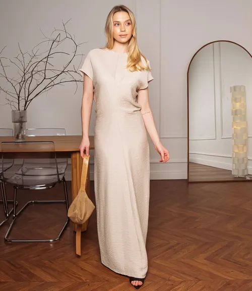 Платье #ОКТ035015, бежевый