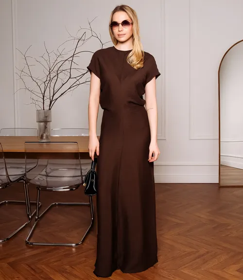 Платье #ОКТ035015, шоколадный