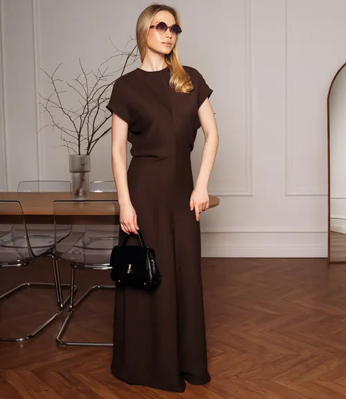 Платье #ОКТ035015, шоколадный
