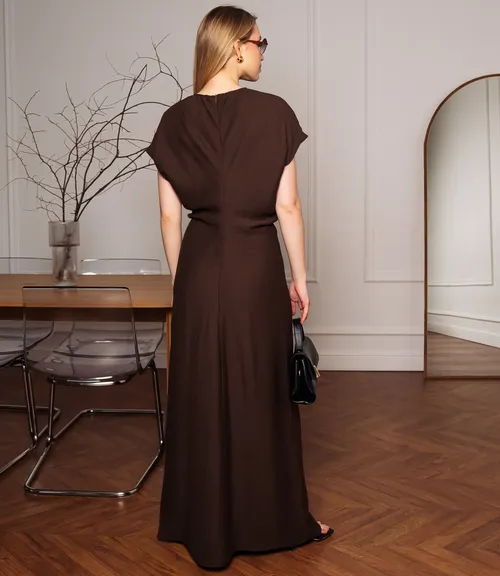 Платье #ОКТ035015, шоколадный
