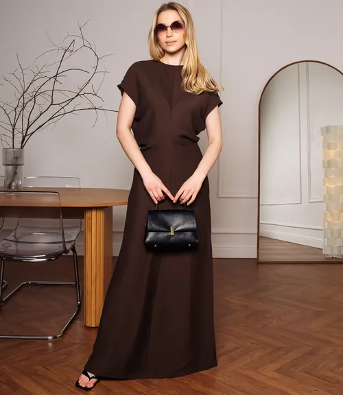 Платье #ОКТ035015, шоколадный