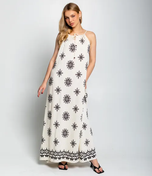 Сарафан #КТ8322, кремовый