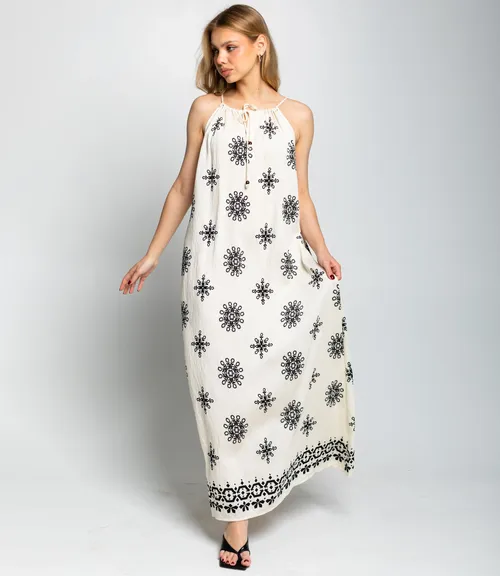 Сарафан #КТ8322, кремовый