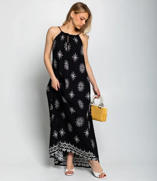 Сарафан #КТ8322, чёрный