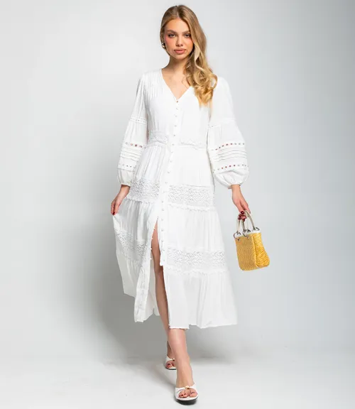 Платье #КТ1557, белый