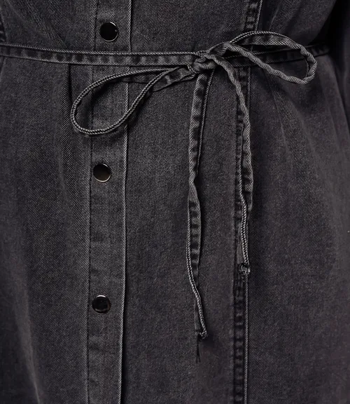 Джинсовое платье #КТ8070, тёмно-серый